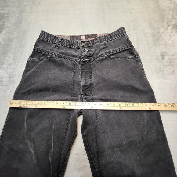 Marithe Francois Girbaud Jeans Mens 32x32 Black Gray Asymmetrical Fly Carpenter - Picture 11 of 13